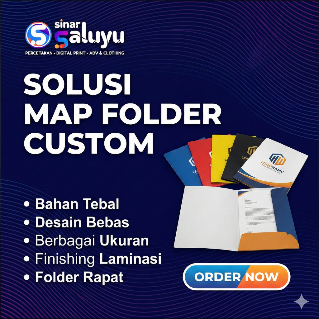 Jual Cetak Map Folder A4/f4 Custom Perusahaan Kantor Full Color [Map ...