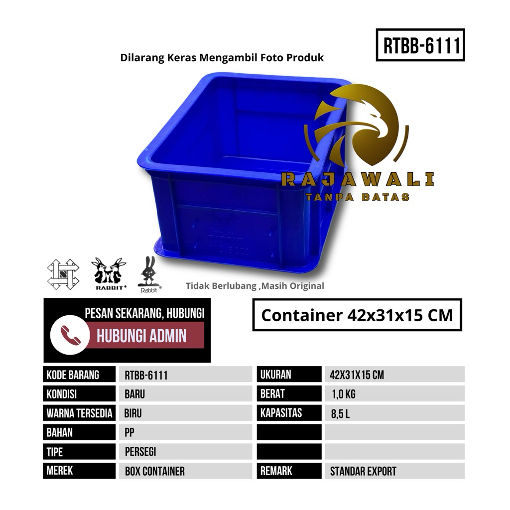 Jual Box Container Rabbit Ukuran 42x31x15 cm RTBB6111 | Shopee Indonesia