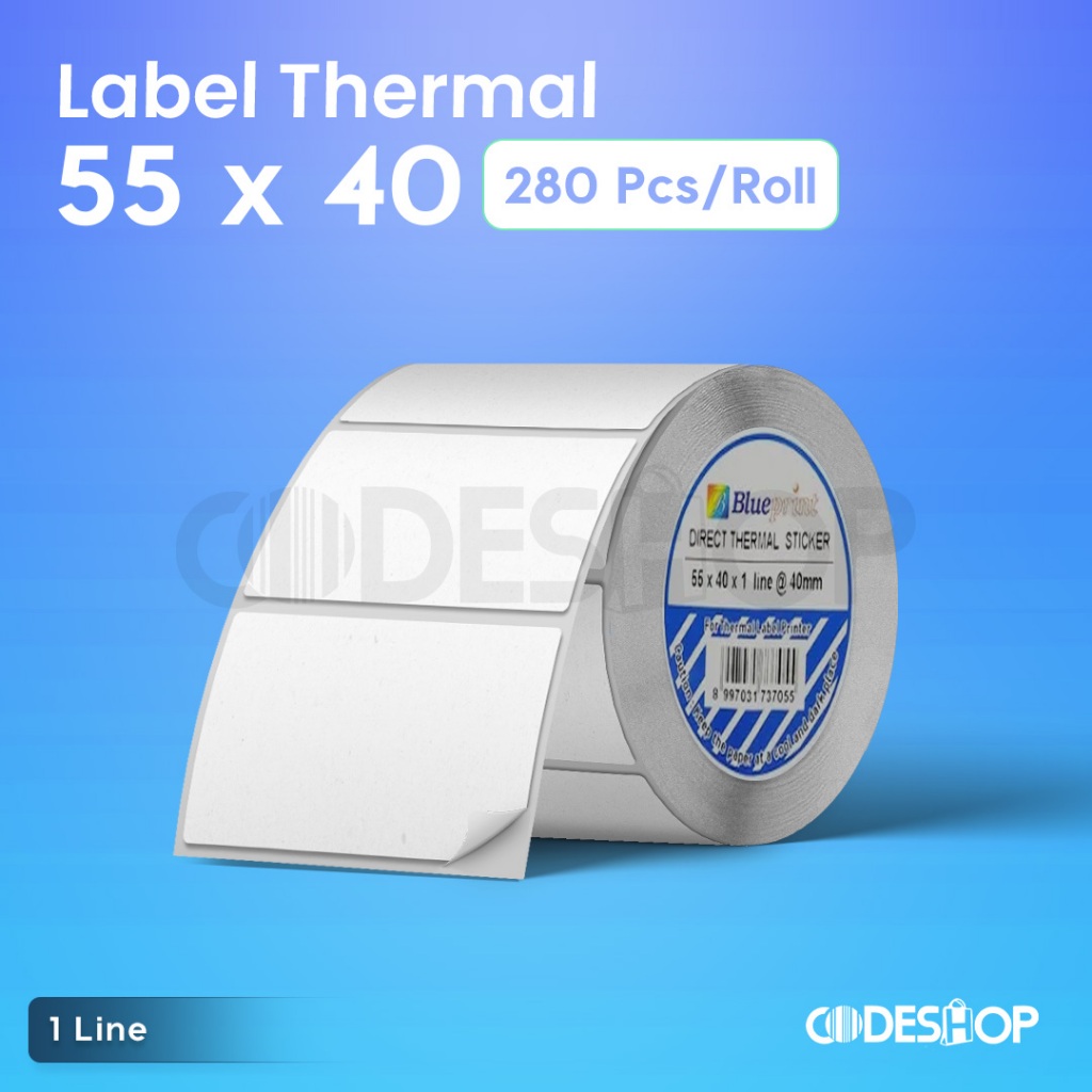 Jual Stiker Label Thermal 55x40 mm 1 Line Isi 220 Pcs Kertas Sticker ...