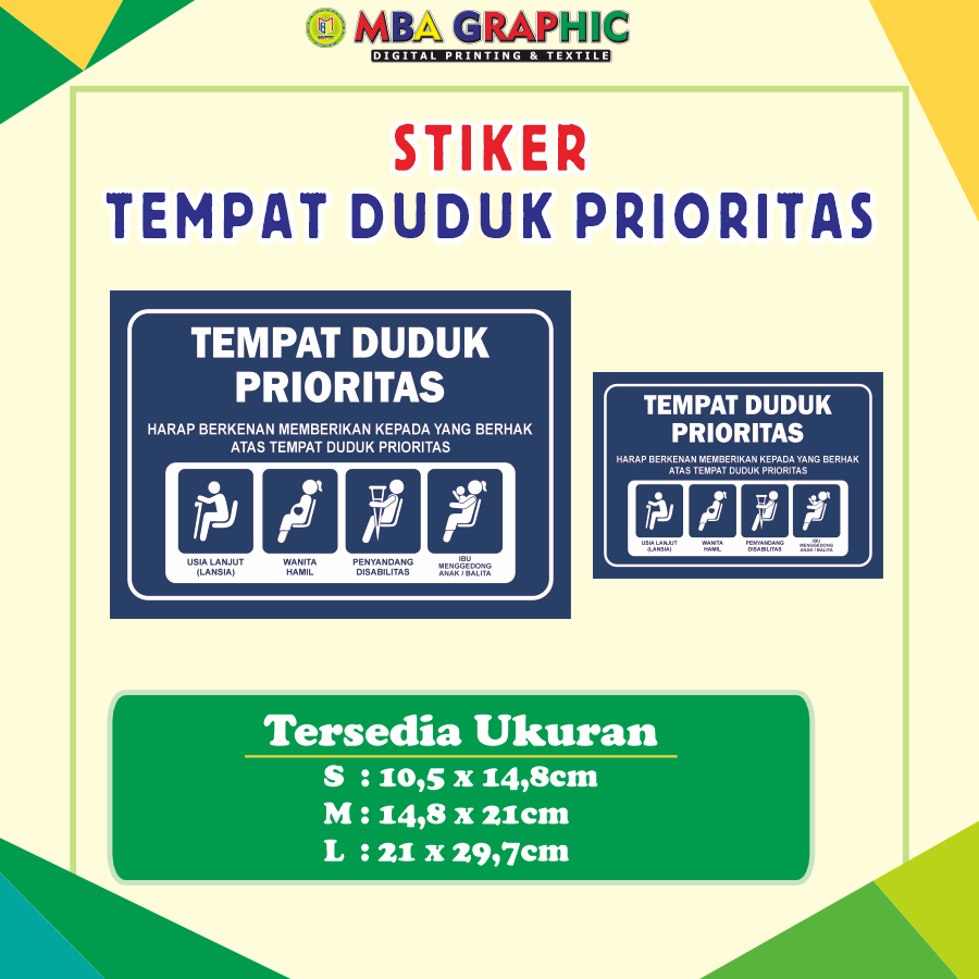 Jual Stiker Tempat Duduk Prioritas / Sticker Kursi Prioritas | Shopee ...