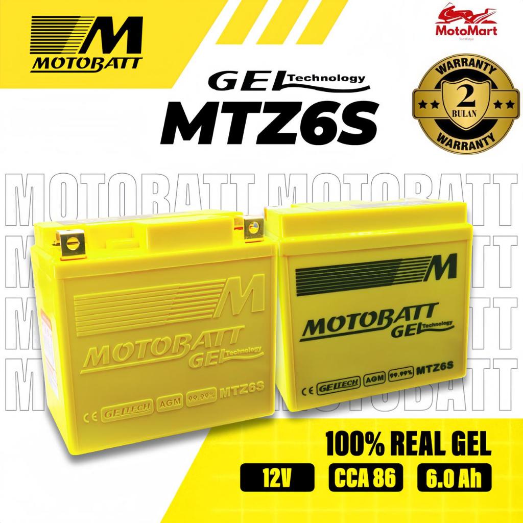 Aki Kering Motobatt Gel MTZ6S HONDA Vario 125 / Vario 150 / Vario 160 - 6Ah (Garansi 2 Bulan)