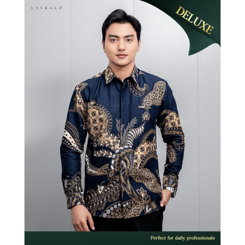 Jual Laskala Batik Premium Balawan Kemeja Batik Pria Slimfit Lengan ...