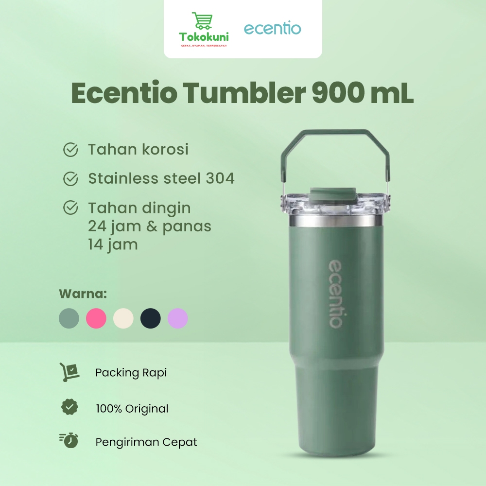Jual Tumbler Botol Minum | Ecentio Tumbler Termos Stainless Steel 900 ...