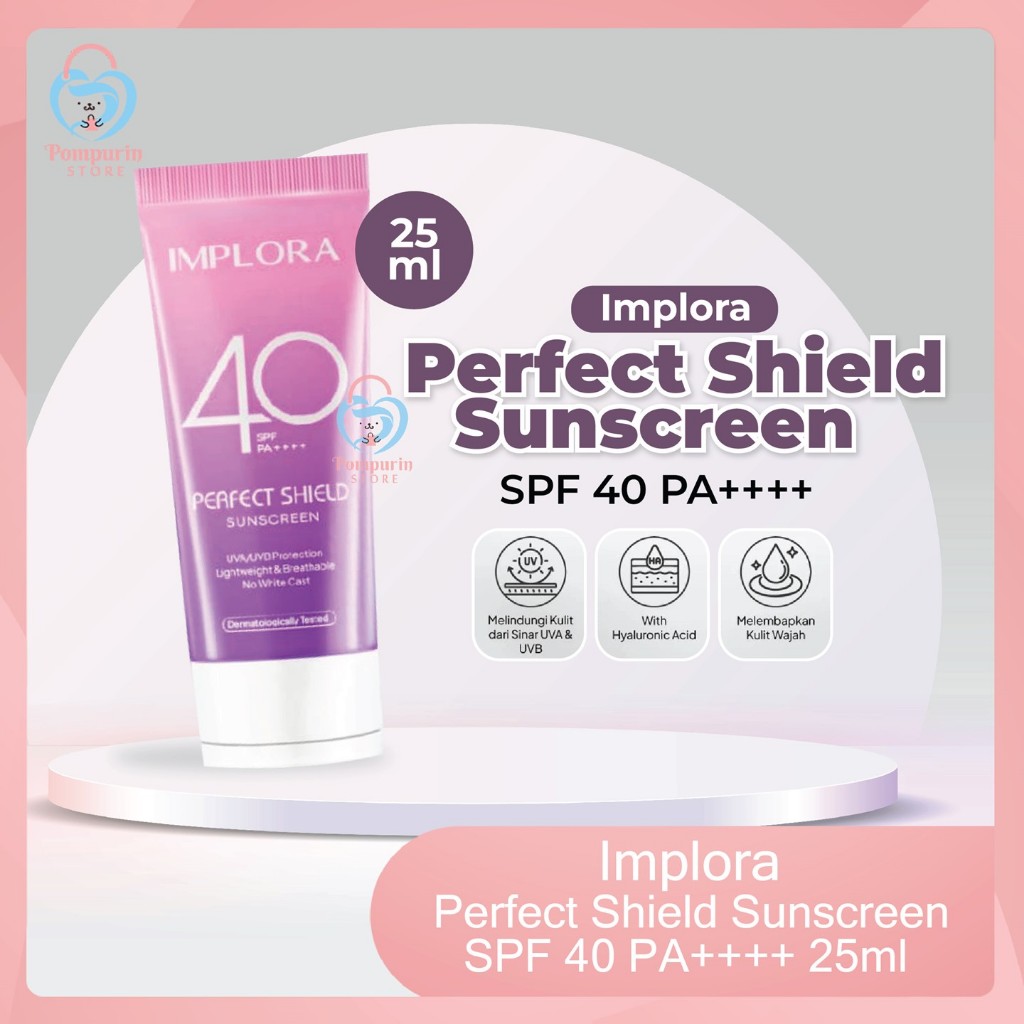 Jual Implora Perfect Shield Sunscreen SPF 40 PA++++ 25ml - Tabir Surya ...