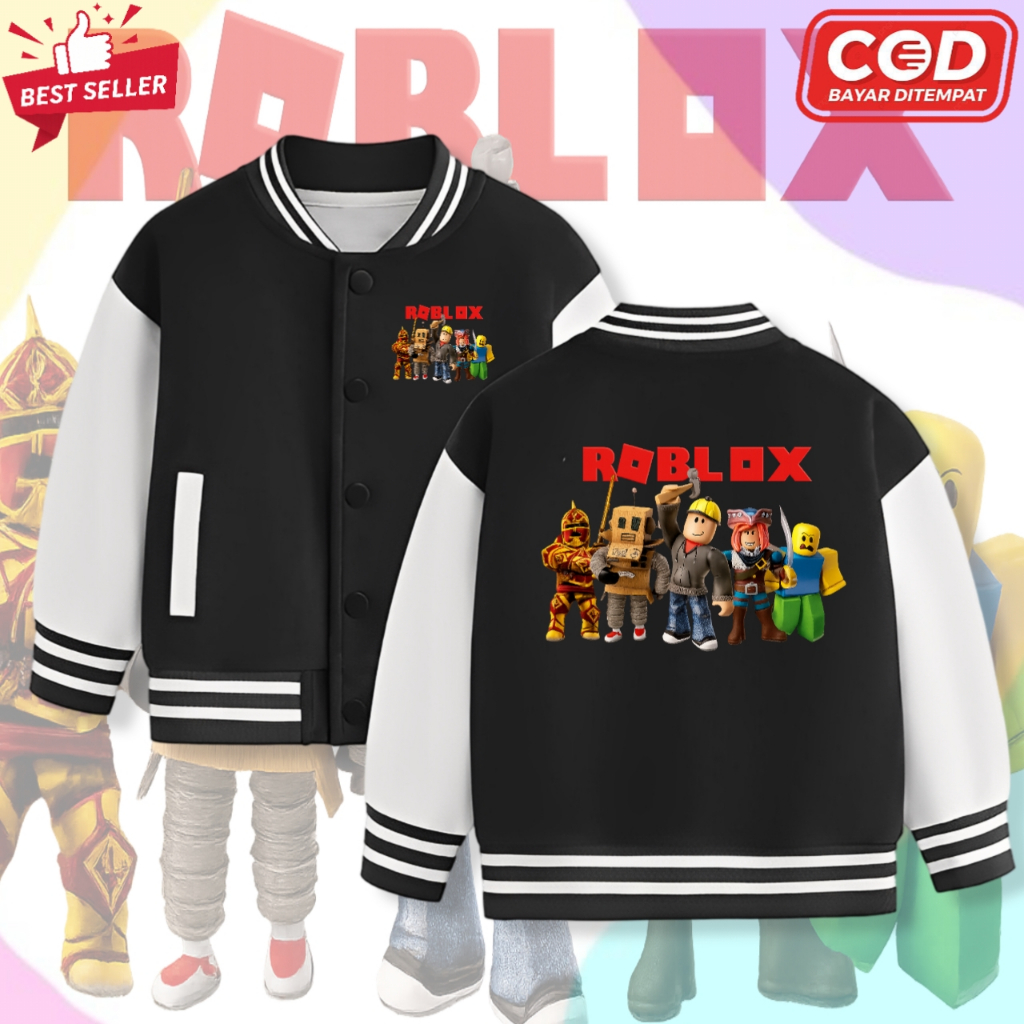 Jual Jaket Anak Varsity Terbaru Motif Game Roblox / Jaket Baseball Anak ...