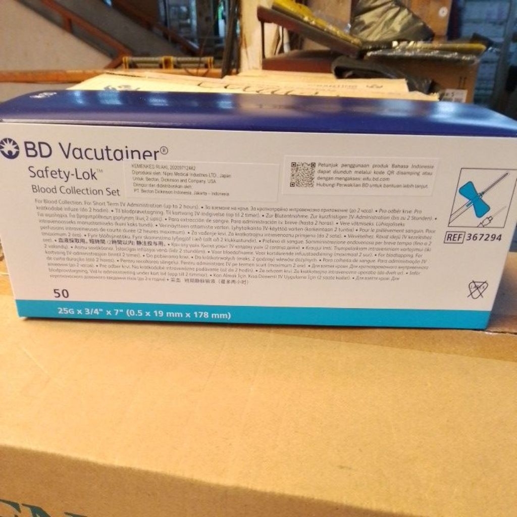 Jual BD vacutainer safety-lok no.25 / wing nidel BD-isi 50pcs | Shopee ...