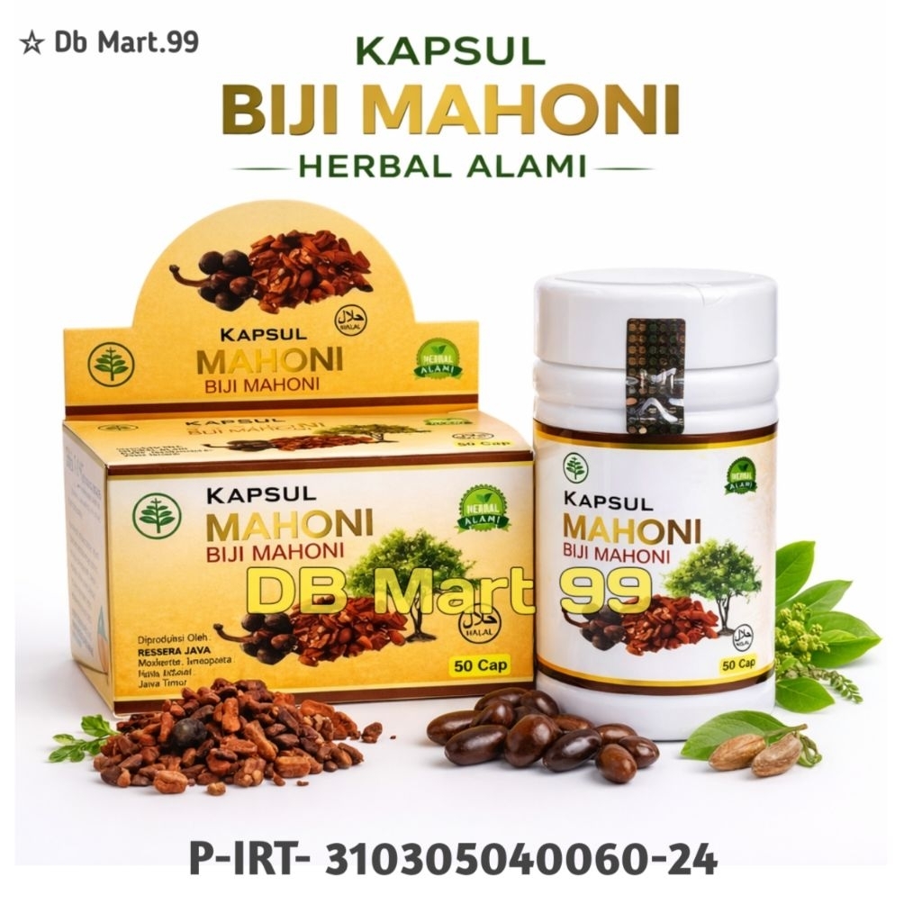 Best Seller - Kapsul Biji Mahoni - Herbal Alami Bagus Buat Infertilitas Diabet Isi 50kapsul