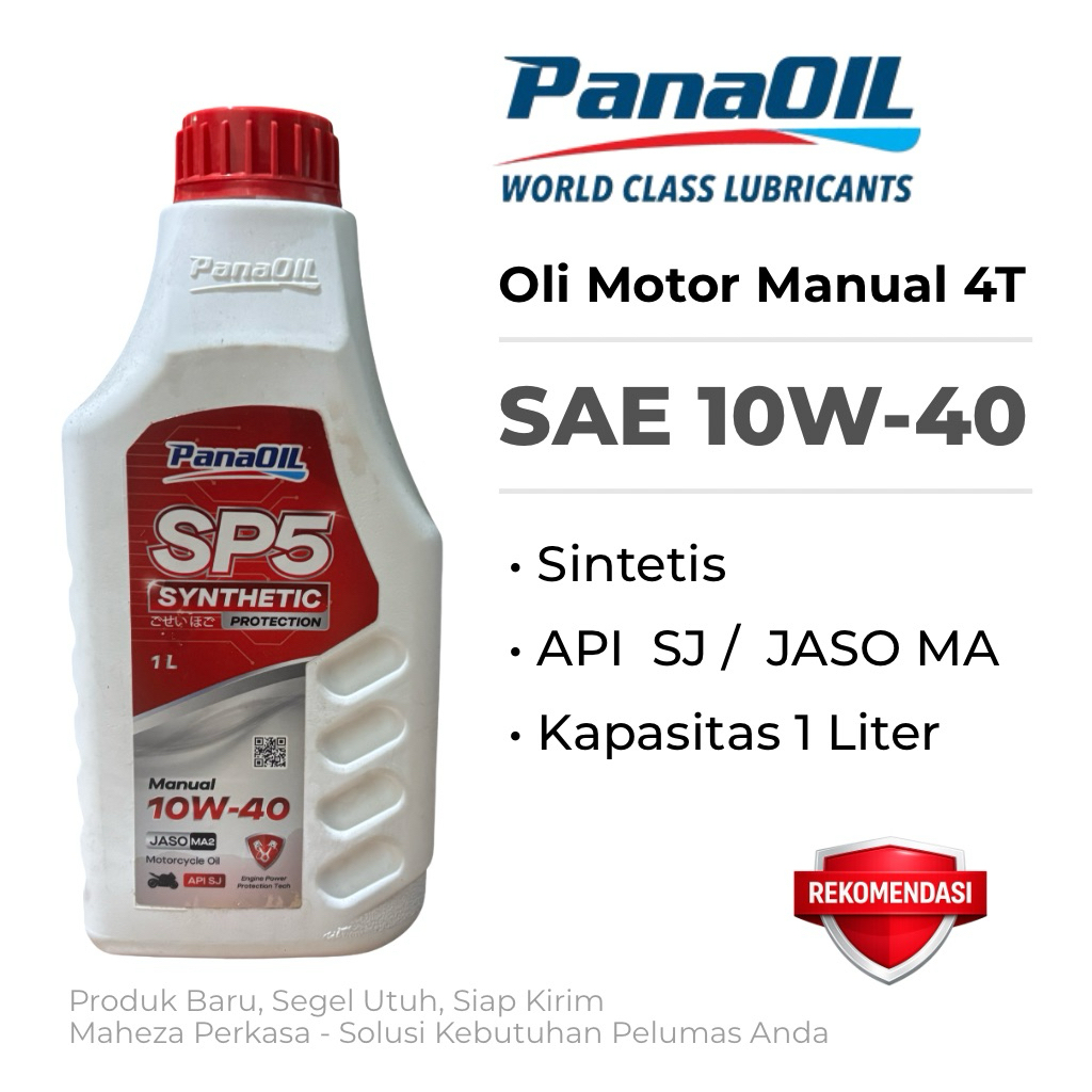 Jual PanaOIL SP5 Oli Motor Manual 4T SAE 10W-40 API SJ JASO MA 1 Liter ...
