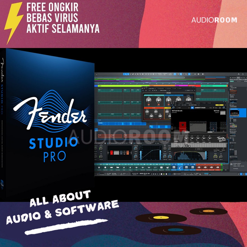 Fender Studio Pro 8.1 & Studio One 7.2 PRO + Stem Separation WIN/MAC ( Full Activated ) Lifetime