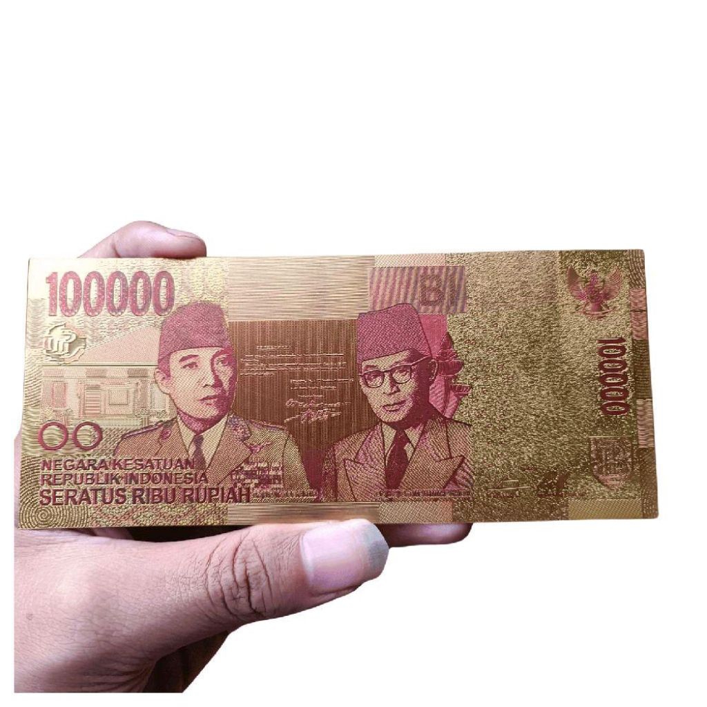 Jual Souvenir Uang 100 Ribu Gold Foil Indonesia | Shopee Indonesia