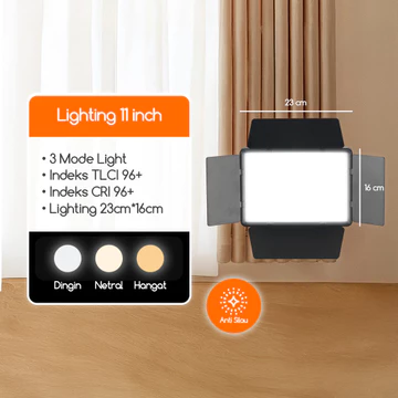 Bonkyo Lampu Foto Led Lampu Lighting Lampu Sorot Lighting Studio Tripod Lampu Konten Kreator