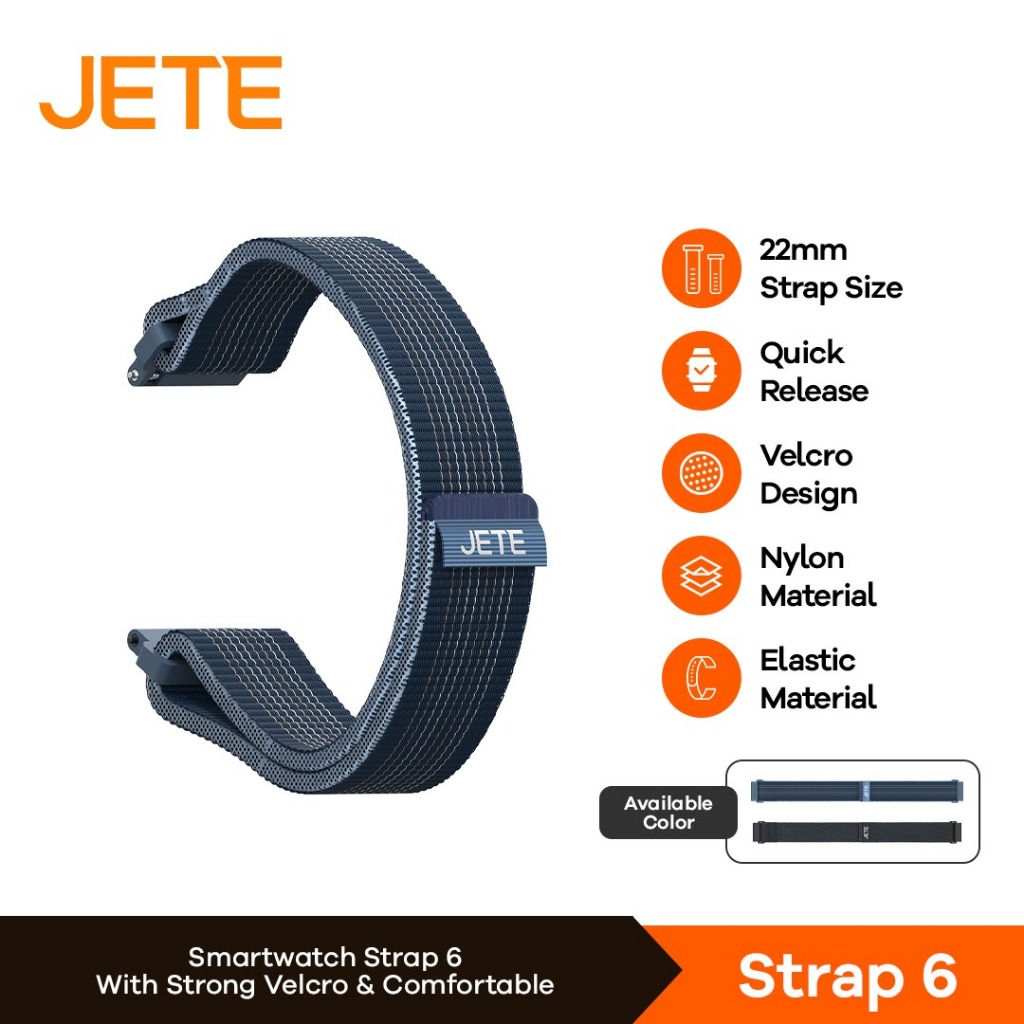 Jual JETE Strap 06 Nylon Band for Smartwatch Quick Release 22mm ...