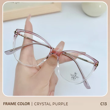 Eggry Eyewear Kacamata Photocromic Minus Lensa Anti Radiasi Anti Blueray Model Cat Eye Fashion