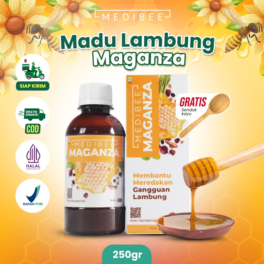 Jual MEDIBEE MAGANZA - 100% MADU ASLI HERBAL ALAMI Membantu Atasi Maag ...