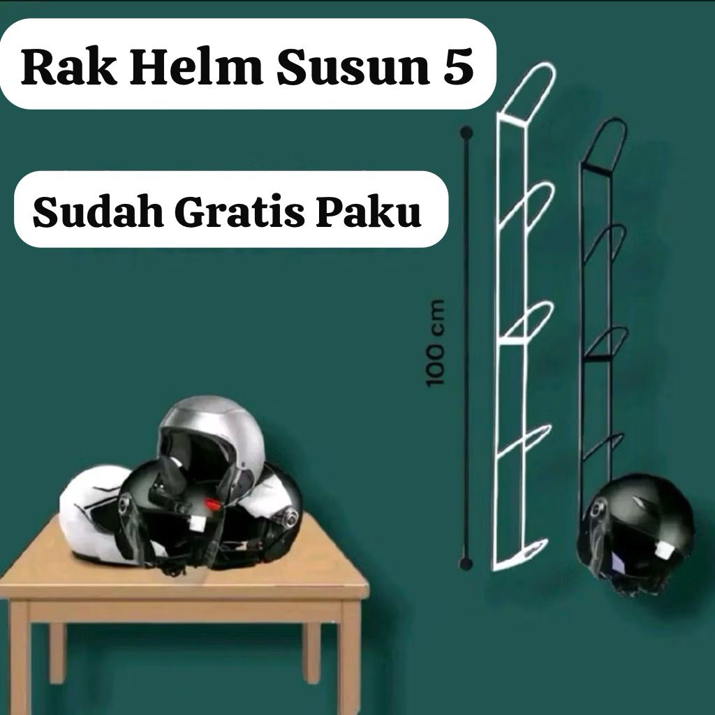 Jual Rak Helm Gantung 5 Susun Besi | Shopee Indonesia