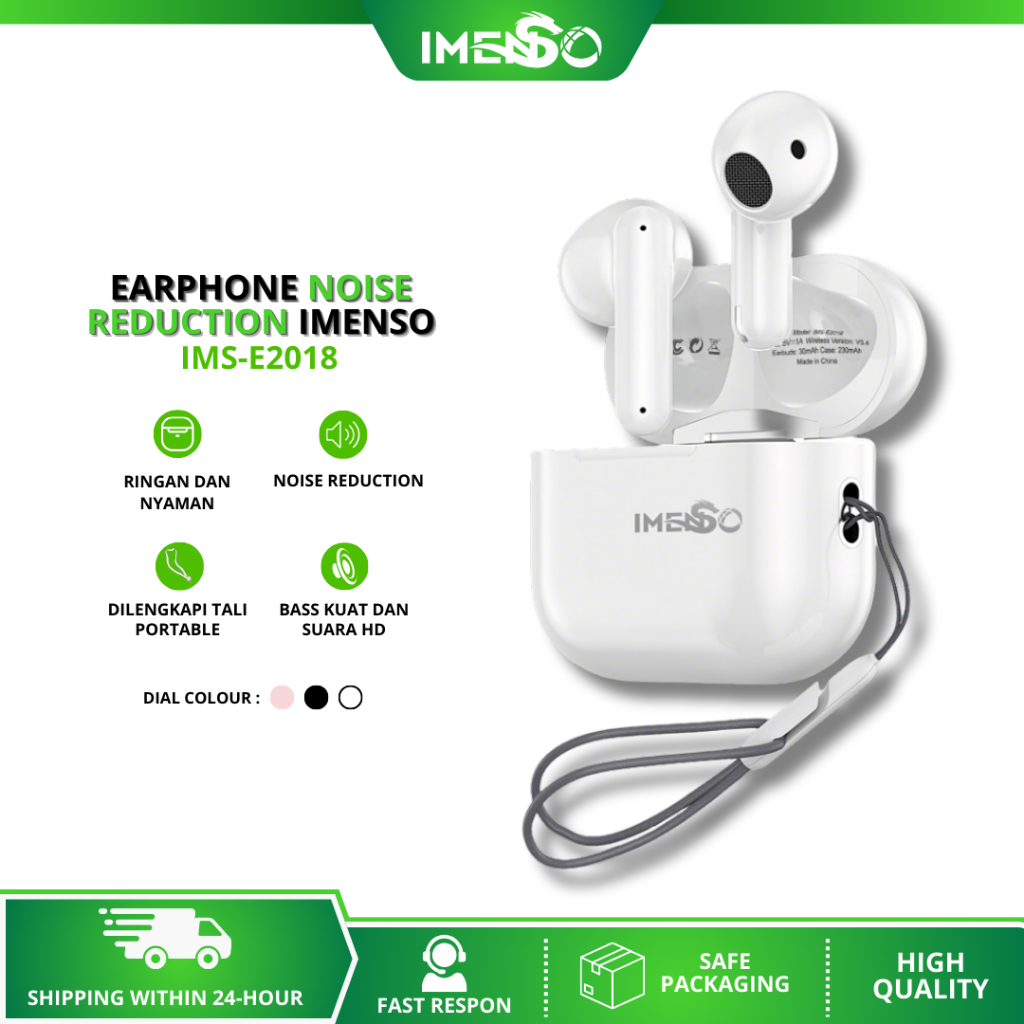 Jual [FREE CASING TWS] IMENSO E2018 TWS Mini Headset Nirkabel Bluetooth ...