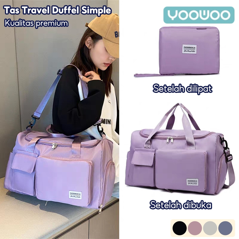 Jual YooWoo Tas Travel Duffel Simple / Tas Gym Wanita / Tas Olahraga ...