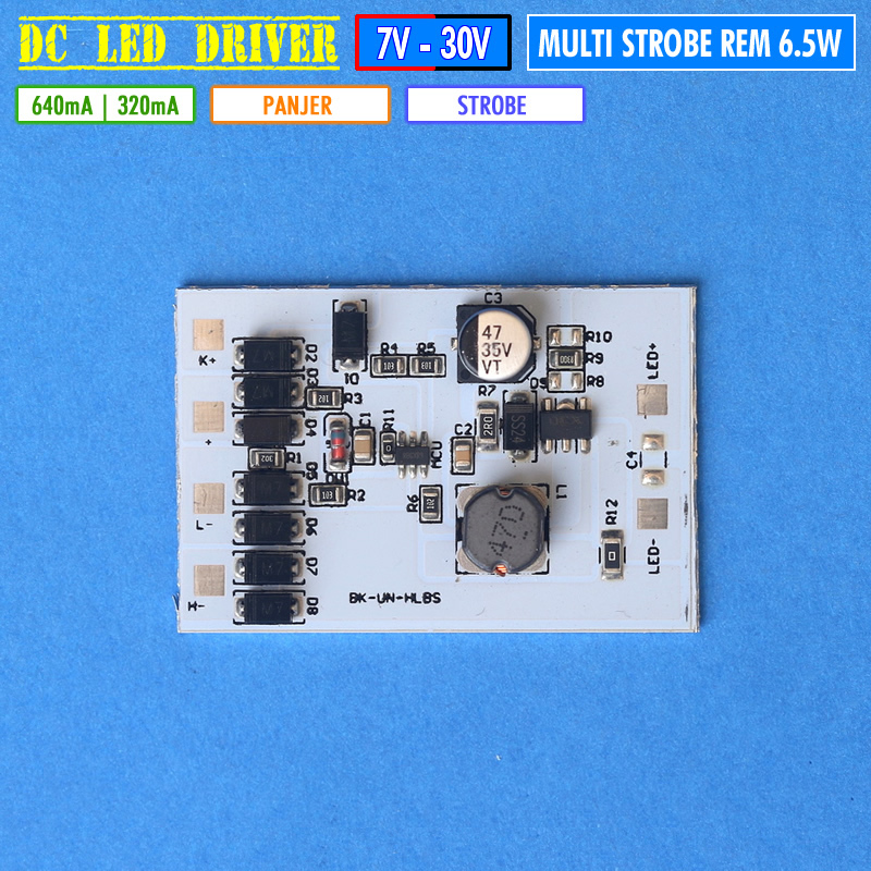 Jual Multi Modul Rem 6.5W Driver LED Strobe Kedip Stop Flash Strobo PCB ...