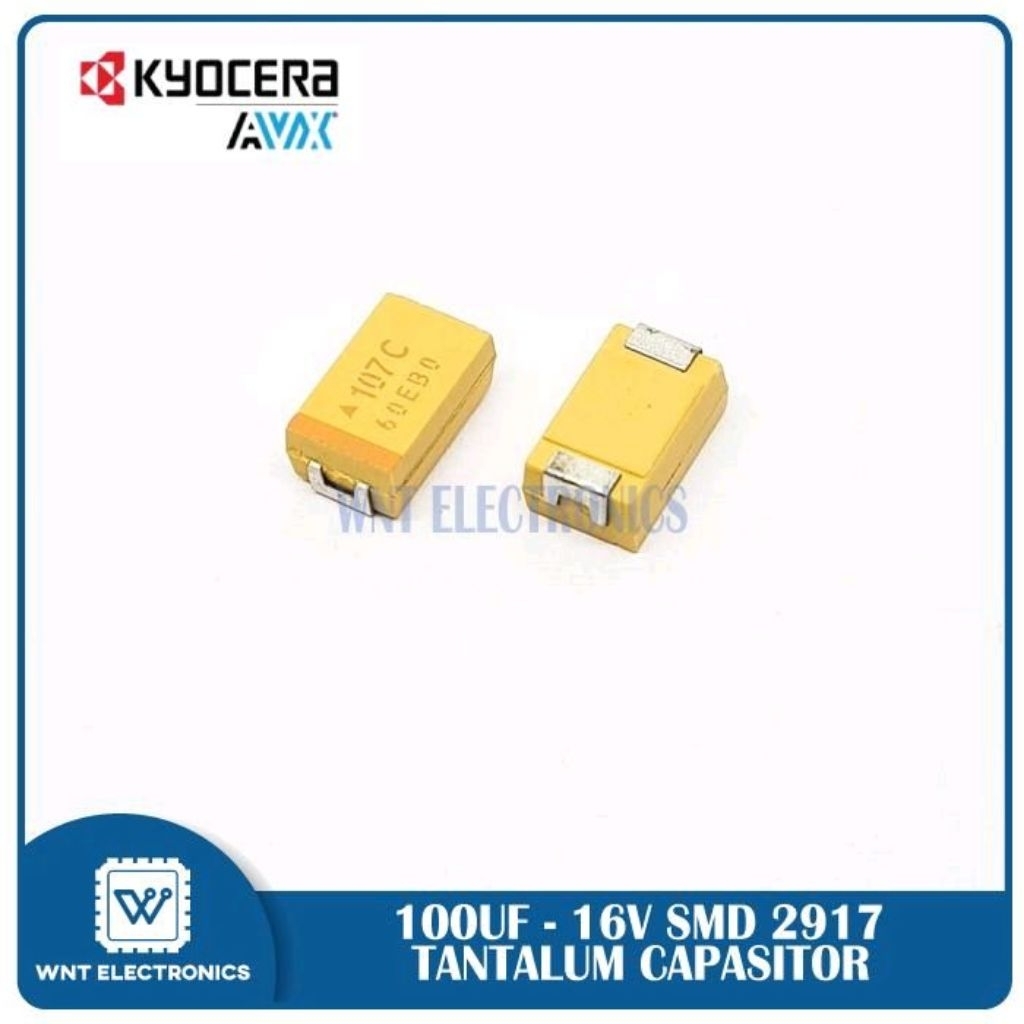 Jual KAPASITOR CAPASITOR TANTALUM 100UF 16V 107C SMD | Shopee Indonesia