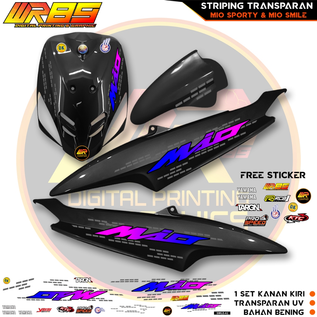 Jual STRIPING TRANSPARAN MIO SPORTY | MIO SMILE | BAHAN BENING BAHAN ...