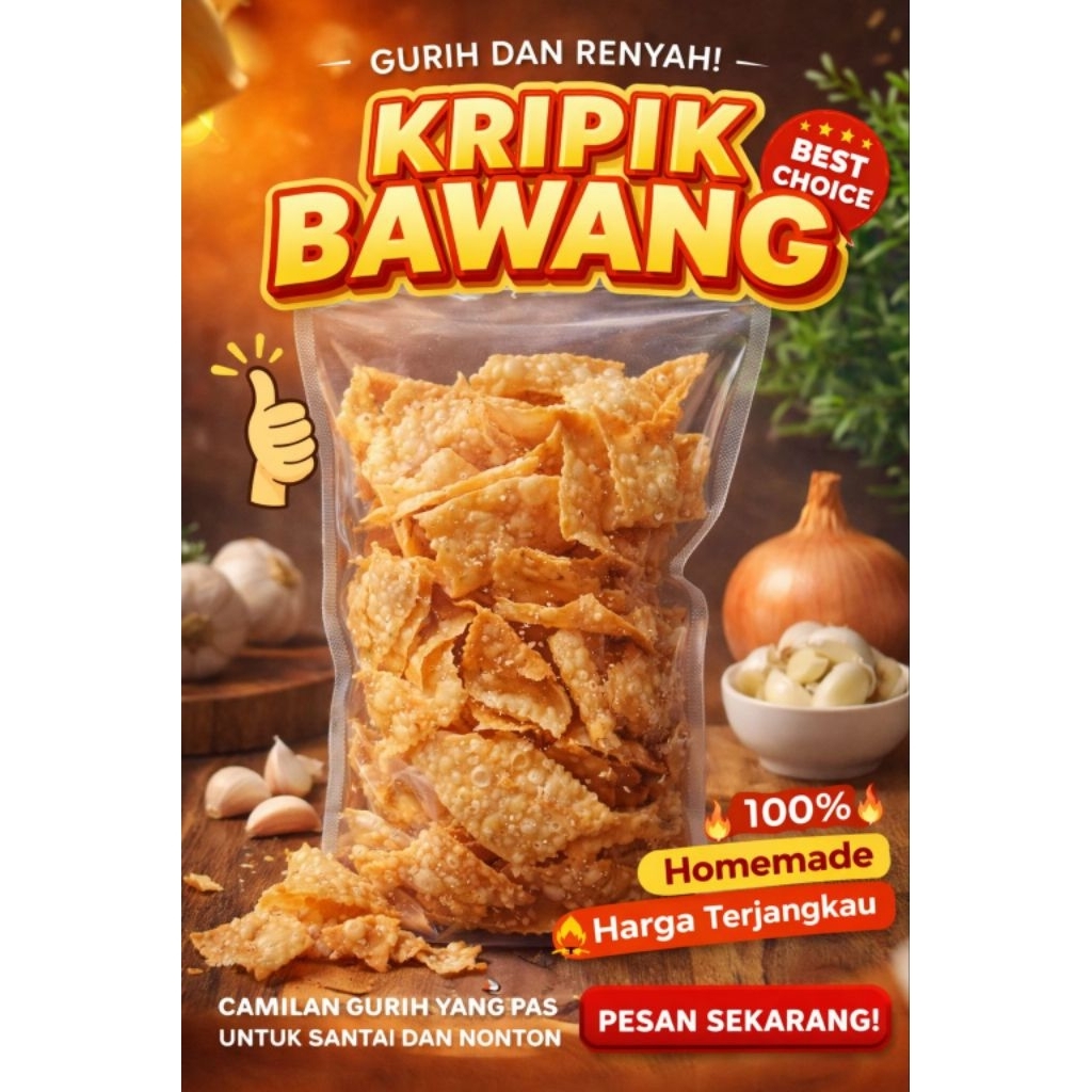 Keripik Bawang 250 Gr Renyah