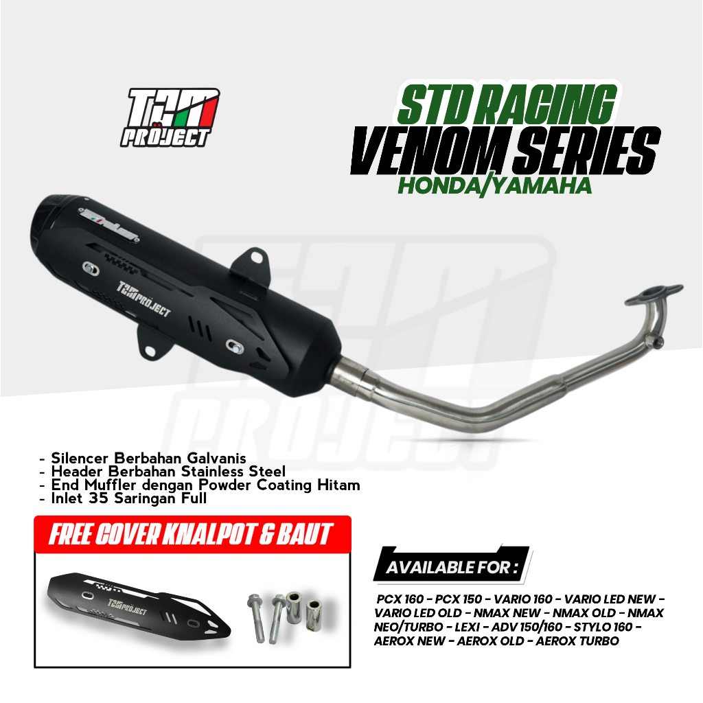 Jual TZM Project Knalpot Standar Racing Venom Series Untuk Yamaha Mio ...