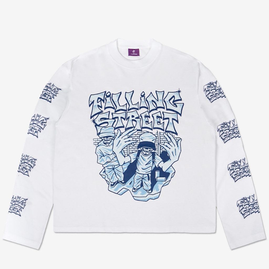Jual Long Sleeve Boxy Fillingstreet - Fellow White | Shopee Indonesia