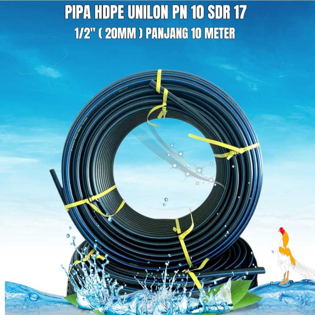 Jual PIPA HDPE UNILON 3/4 INCH ( 25MM ) PN 10 - SDR17 PE -100 - 1 ROLL ...