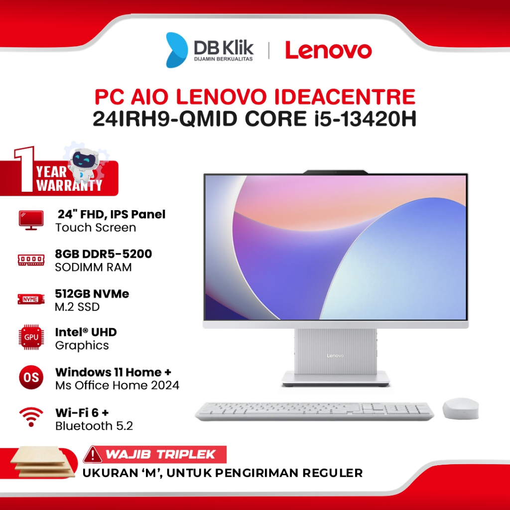 Jual PC AIO Lenovo IdeaCentre 24IRH9-QMID INTEL Core i5-13420H 8GB DDR5 ...