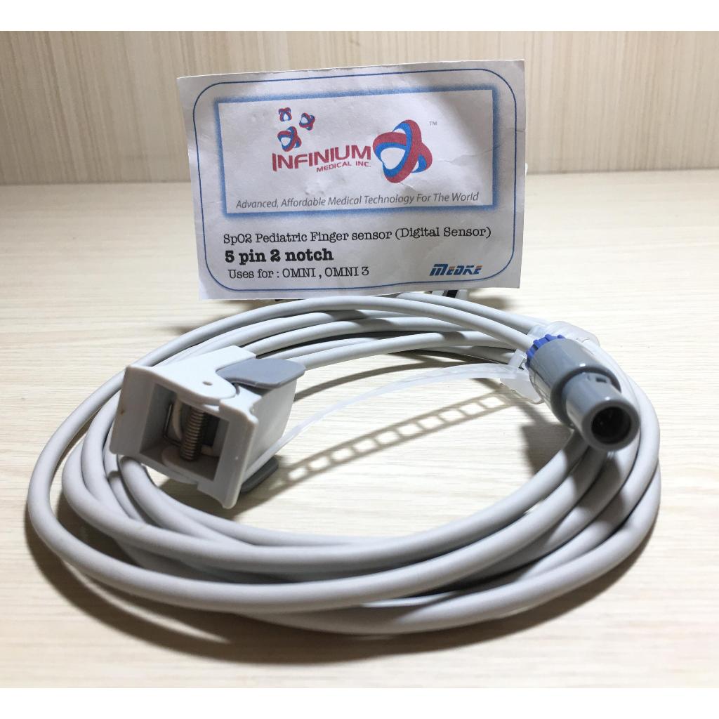 Jual Spo2 Infinium Omni 2 , Omni 3 Digital pediatric finger 5pin 2 bar ...