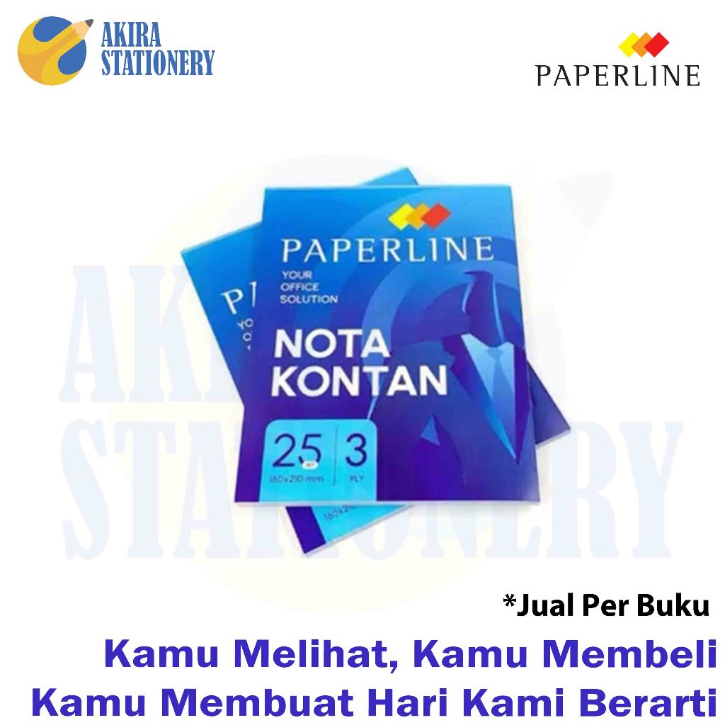 Jual Buku Nota Kontan PAPERLINE B 3 Ply / Bon Rangkap 3 Besar PPL B3 ...