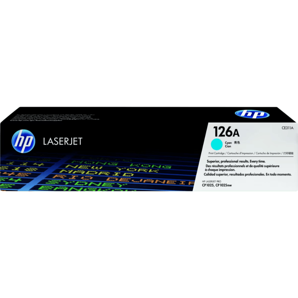 HP Toner 126A Black Cyan Magenta Yellow LaserJet Cartridge Original [CE310A CE311A CE312A CE313A] (3)