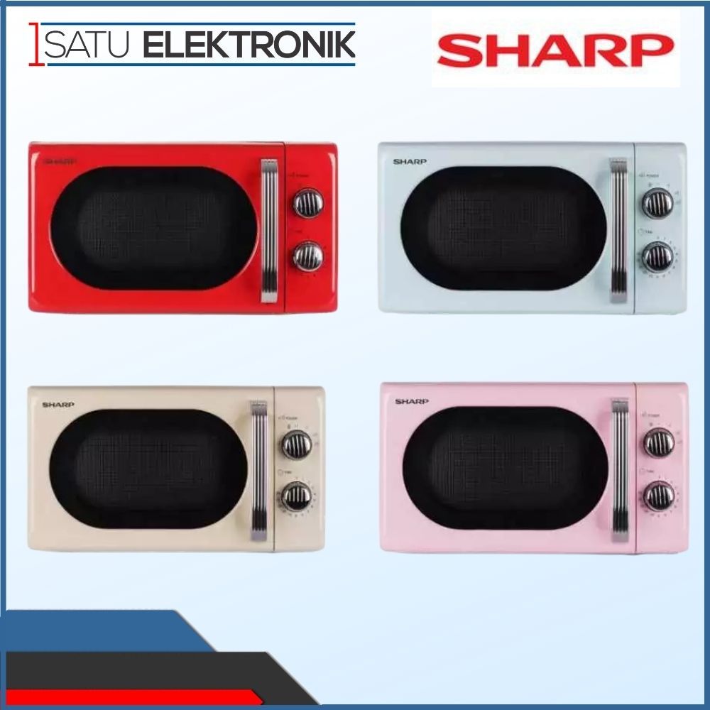 Jual SHARP R201 Microwave 20 Liter 400 watt Retro Klasik Merah Biru ...