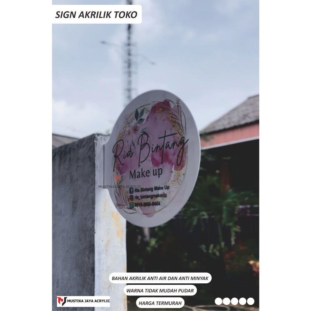 Jual signage akrilik - custom desain sendiri - sign board akrilik ...