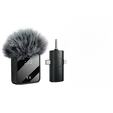 Blazer K6 Wireless Microphone Clip On Mic Lavalier Microphone Wireless Plug Play Dengan LED