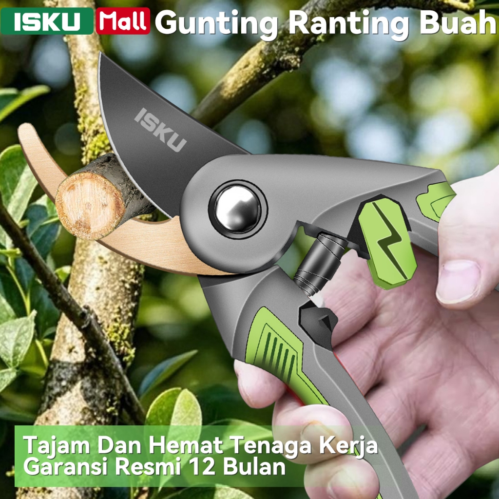 Jual ISKU Gunting Dahan Ranting 8 Inch SK5 Steel Pruning Shears Heavy ...