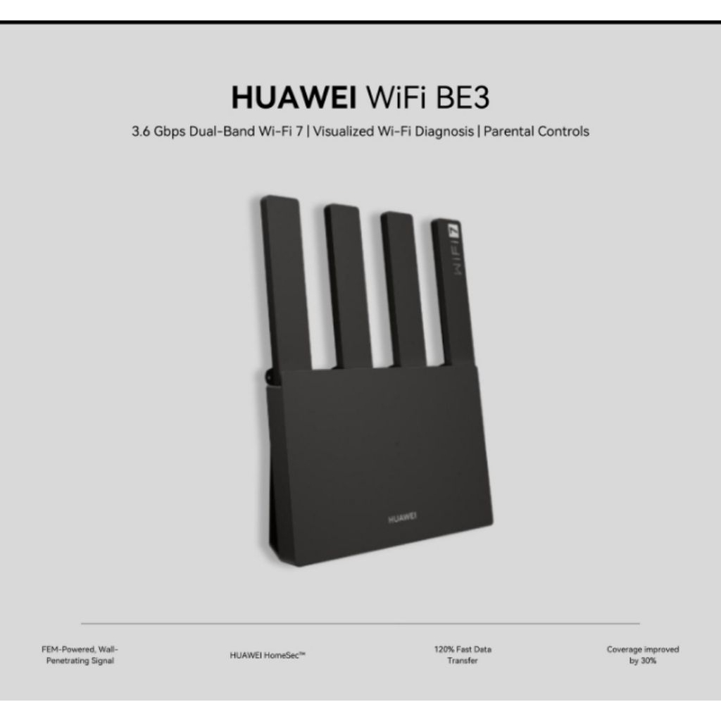 Jual HUAWEI WIFI BE3 Router 3.6gbps Dual-Band WI-FI 7 | Visualized WiFi ...