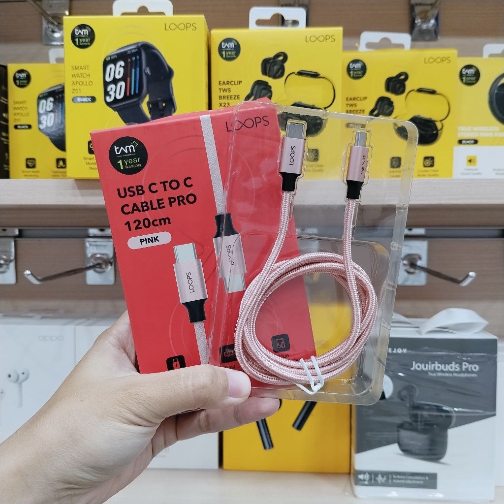 Jual LOOPS USB C TO C CABLE PRO 120cm ORIGINAL | Shopee Indonesia