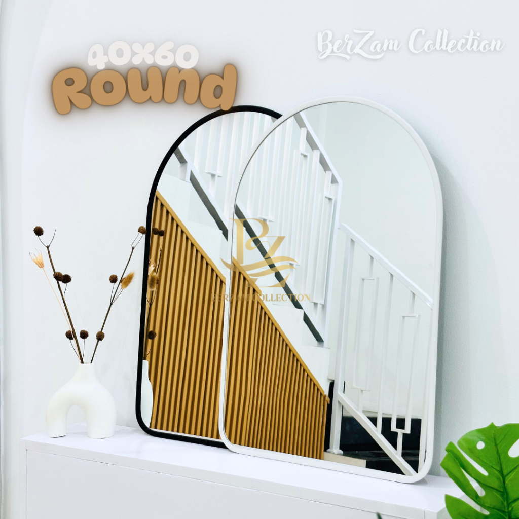 Jual Kaca Cermin Round Dinding gantung Aeshetic 40x60cm | Shopee Indonesia