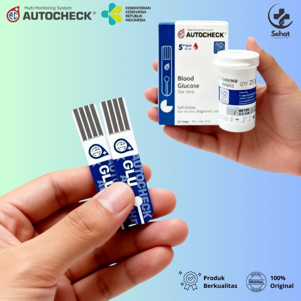 Jual Strip Autocheck Glucose/Strip Gula Darah Refil/Autocheck Strip ...