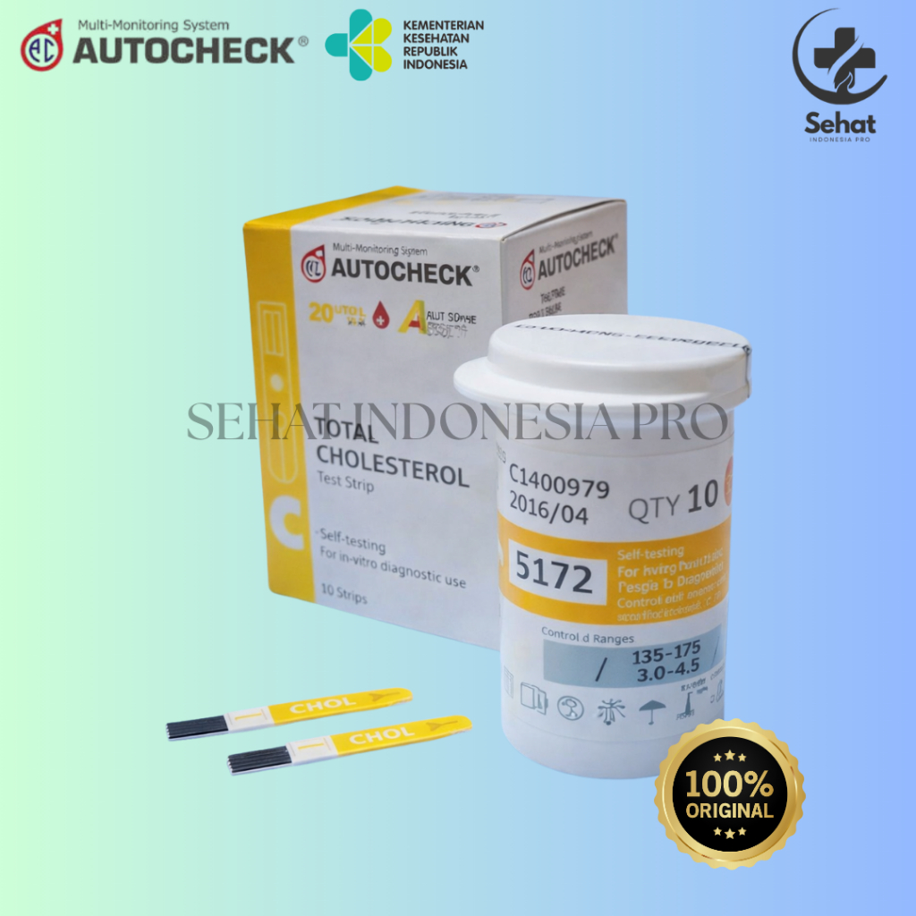 Jual Strip Autocheck Kolestrol/Strip Kolesterol Refil/Autocheck Strip ...