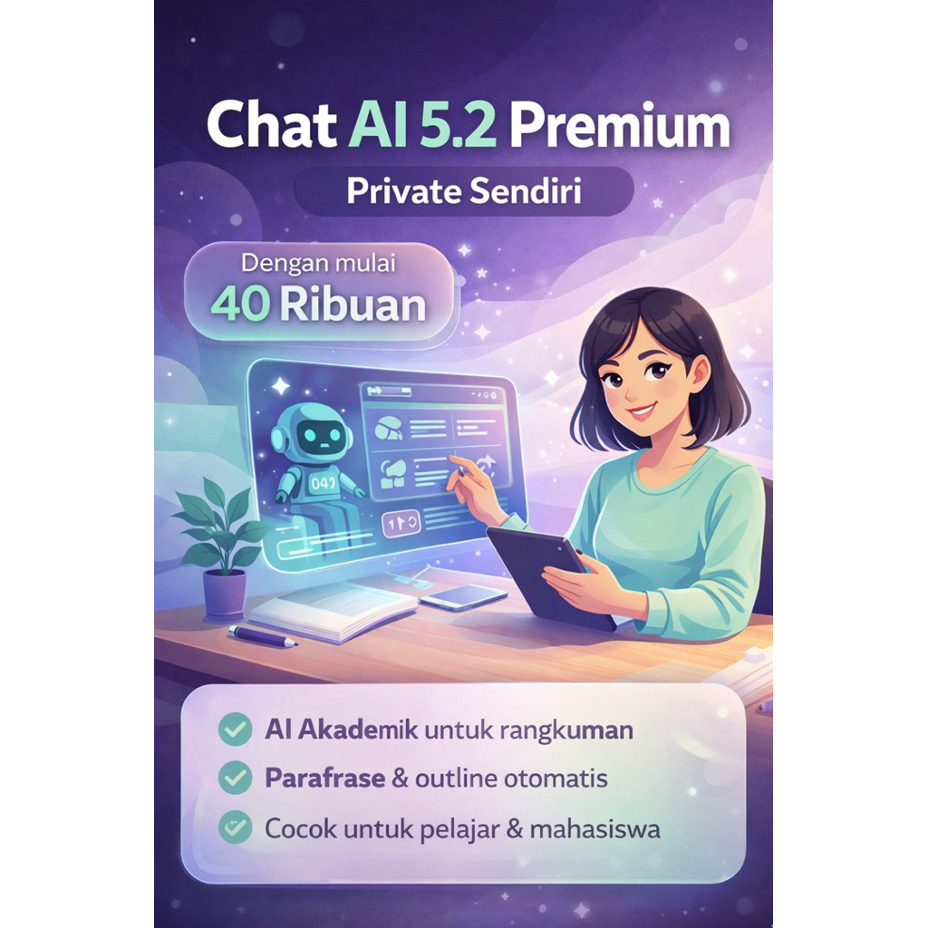 Jual Chat AI Premium5.2 - AI Akademik untuk Rangkuman, Terbaru dan ...