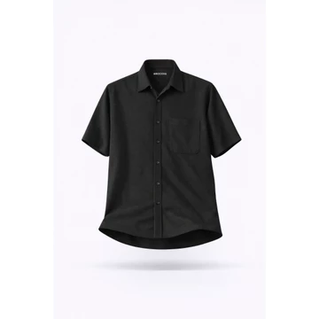 Broodis Kemeja Pendek Polos Coklat Coffee SOFTEE Short MONTY Series Brown Lengan Pendek Slimfit