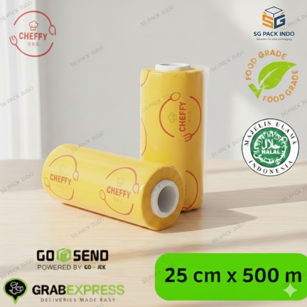Jual Wrapping Food CHEFFY 25cm x 500m (ECERAN / 1roll) | Shopee Indonesia