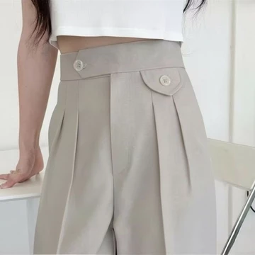 GF Celana Kulot Wanita Loose Pants Highwaist ORO PANTS Variasi Kancing Anti Kusut Bahan Jatuh