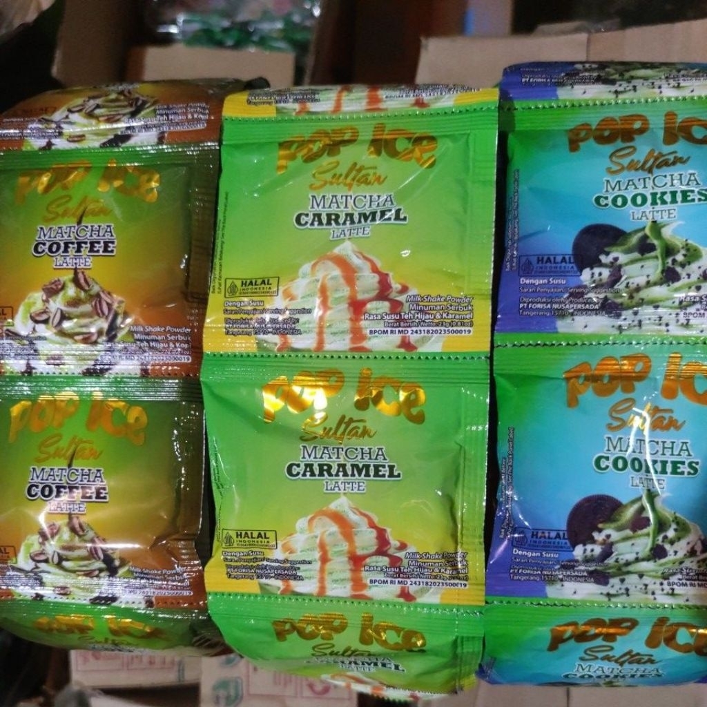 Jual Pop Ice Sultan Varian Matcha Latte | Shopee Indonesia