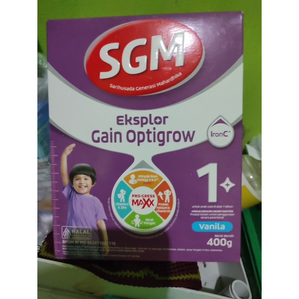 Jual susu formula SGM 400g eksplor gain optigrow susu SGM ungu 1 ...