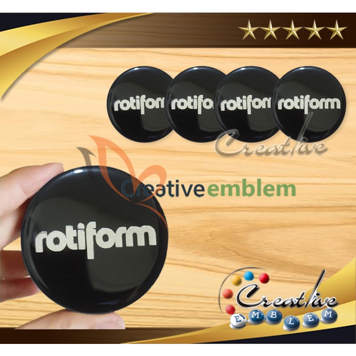 Jual Sticker Timbul Tutup Dop Velg ROTIFORM Black Chrome 4 s/d 6 cm 4 ...