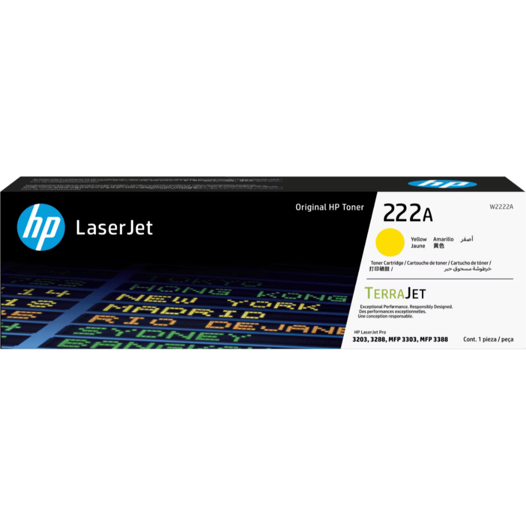HP Toner 222A Black Cyan Magenta Yellow LaserJet Cartridge Original [W2220A W2221A W2222A W2223A] (5)