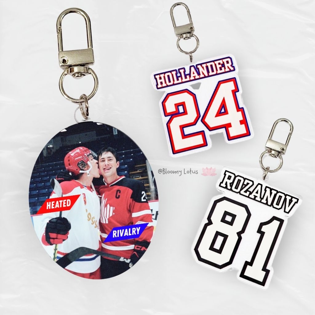 Jual Keychain HEATED RIVALRY Shane Hollander Ilya Rozanov Jane Lily ...